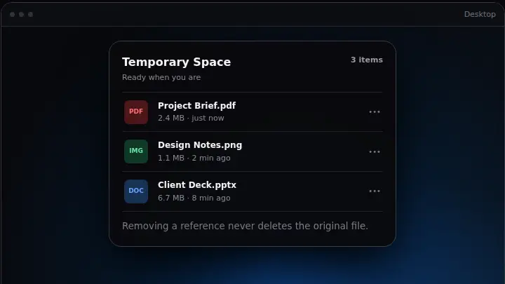 Temporary Space overview